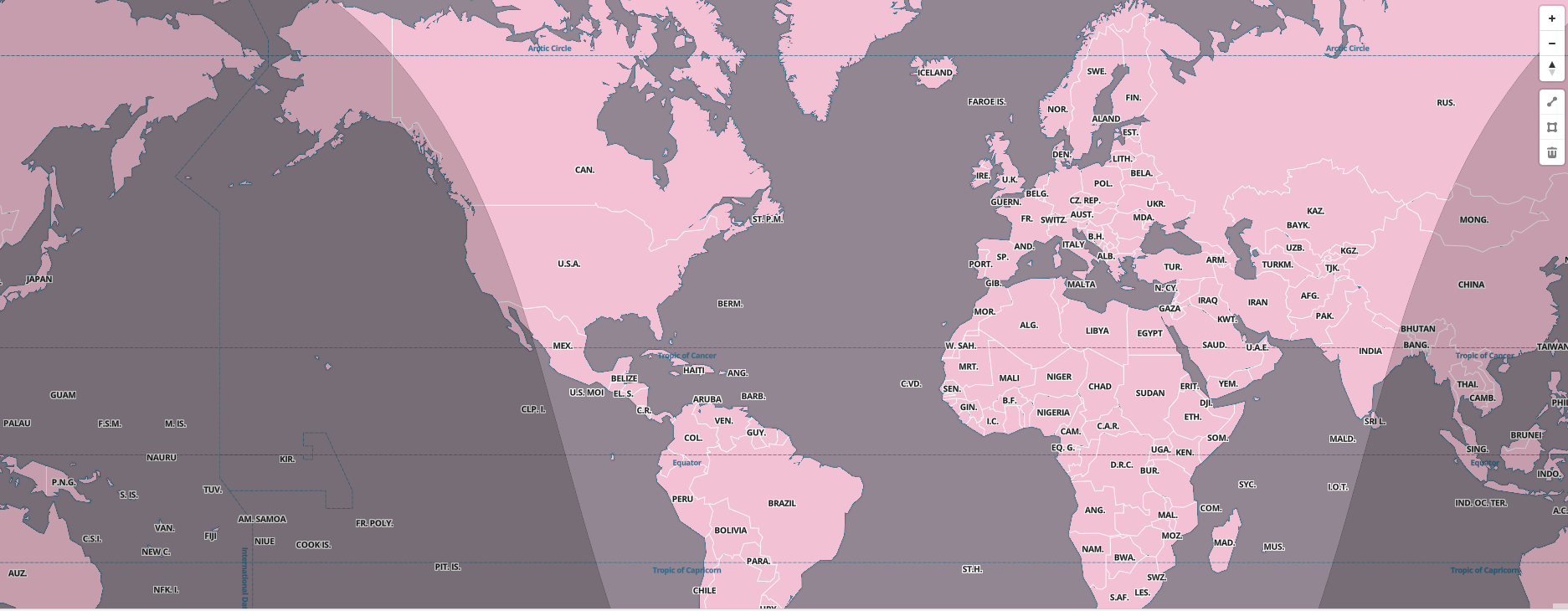 A map with a night/day layer