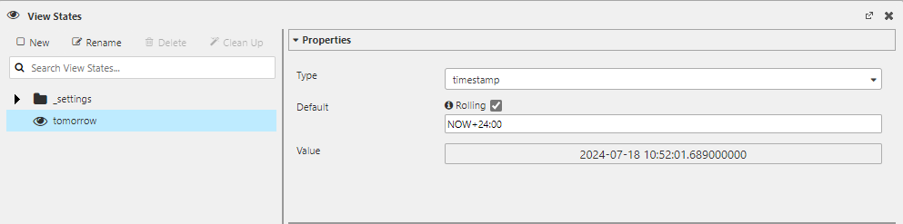 Setup view state