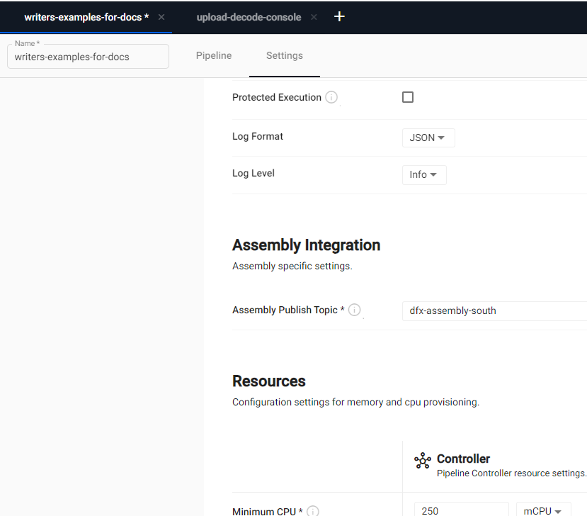 Deploy dialog assembly integration