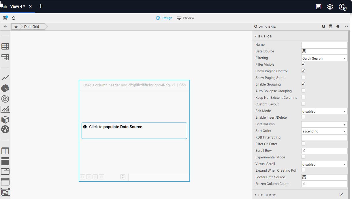 add data grid