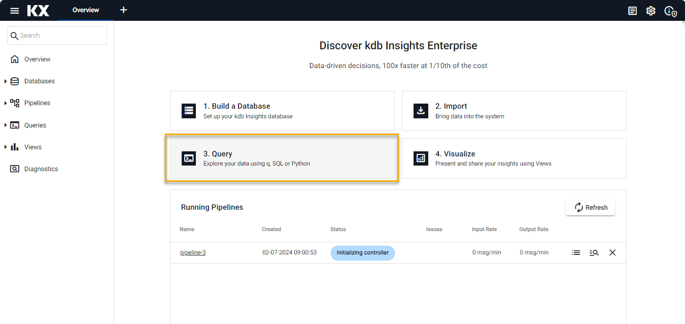 Query from Overview page