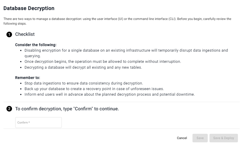 Decryption checklist