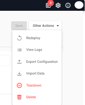 Export button