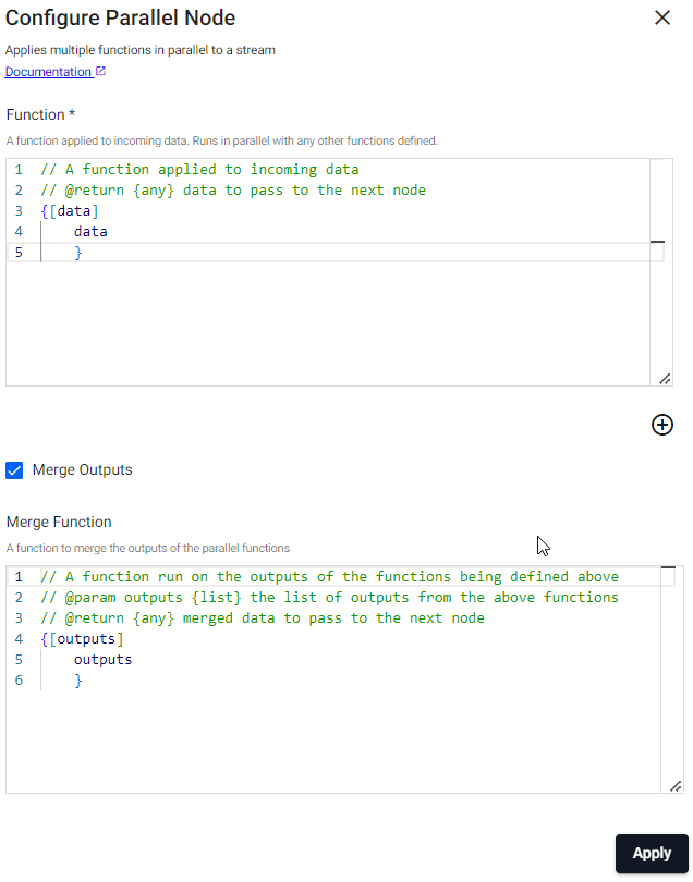 Parallel node properties