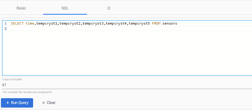 A SQL query using the filter table