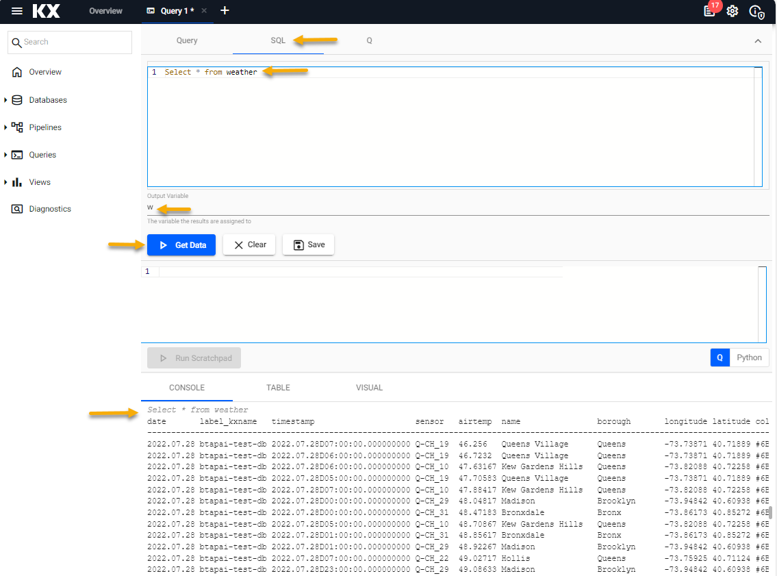 How to run a SQL query with Get Data.