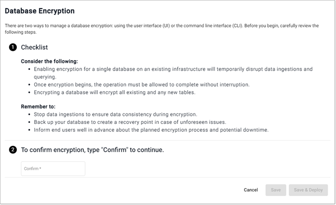 Encryption Checklist Confirmation