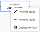 Right click menu on operator editing