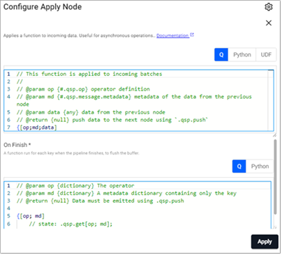 Apply node properties