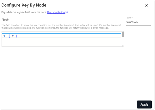 Key by node properties