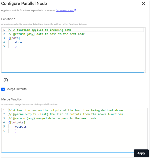 Parallel node properties