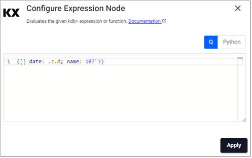 Expression reader properties