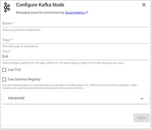 Kafka reader properties