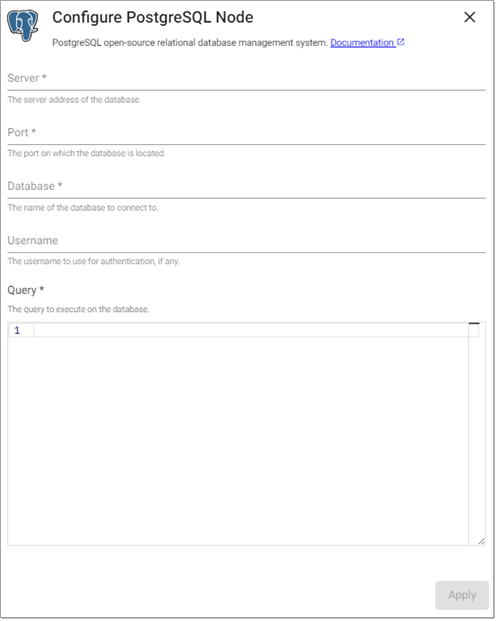 PostgreSQL reader properties