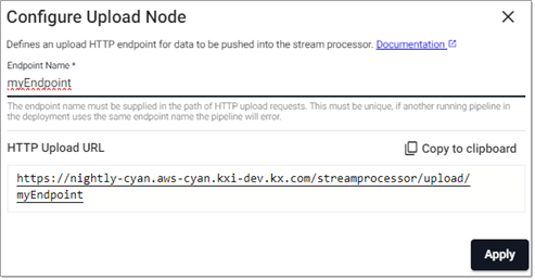 Upload reader properties