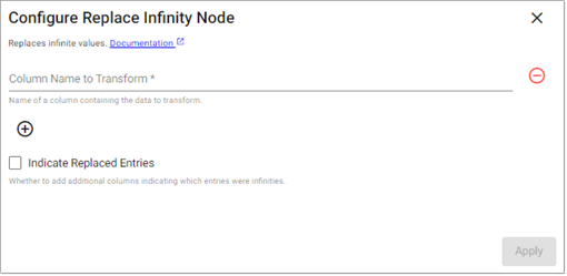 Replace Infinity properties