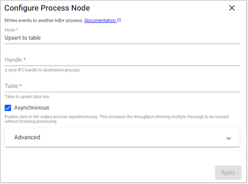 Process writer properties
