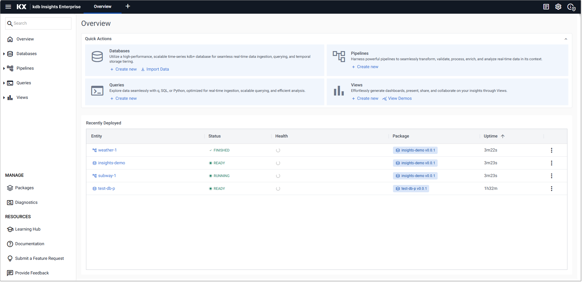Select a build a database.