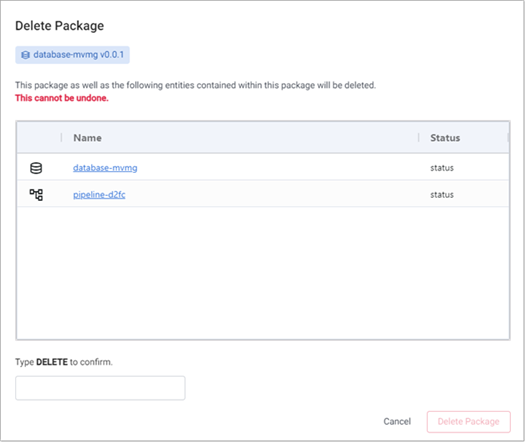 Delete package