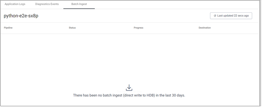No batch ingest