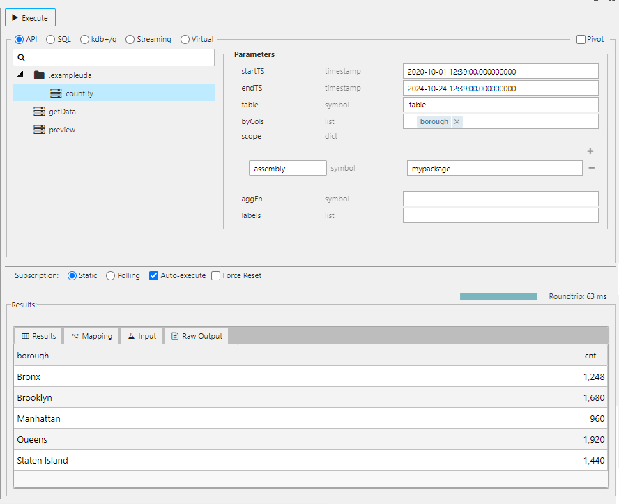 View datasource UDA