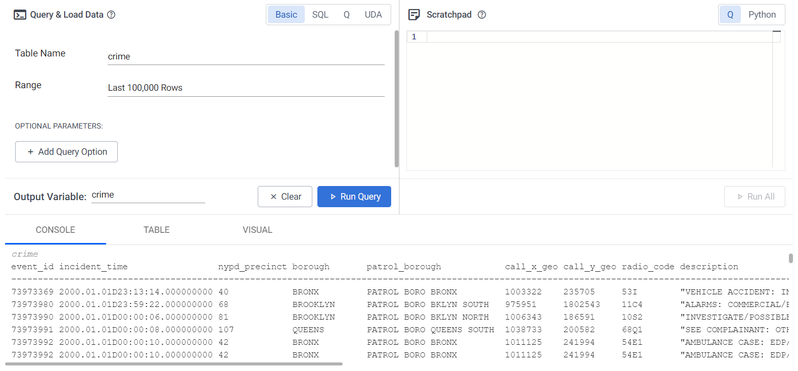 Basic query