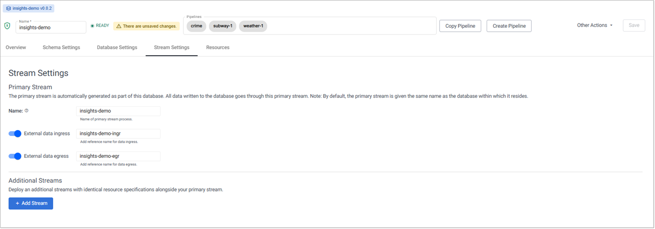 External ingress and egress enabled