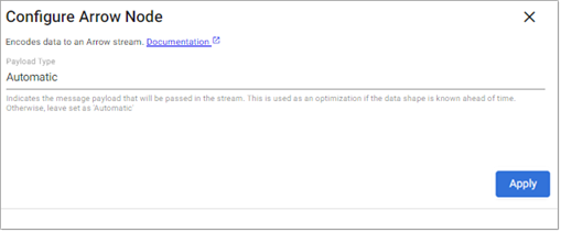 Arrow encoder node properties