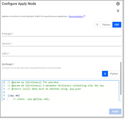 UDF apply properties