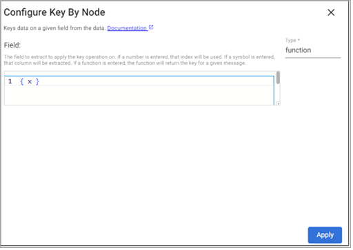 Key by node properties