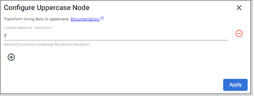 Uppercase operator with column y