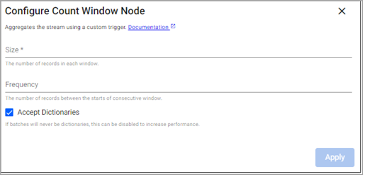 Count Window properties