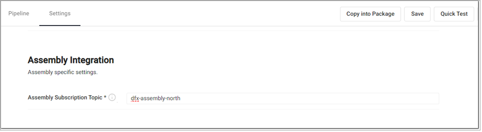 Deploy dialog assembly integration