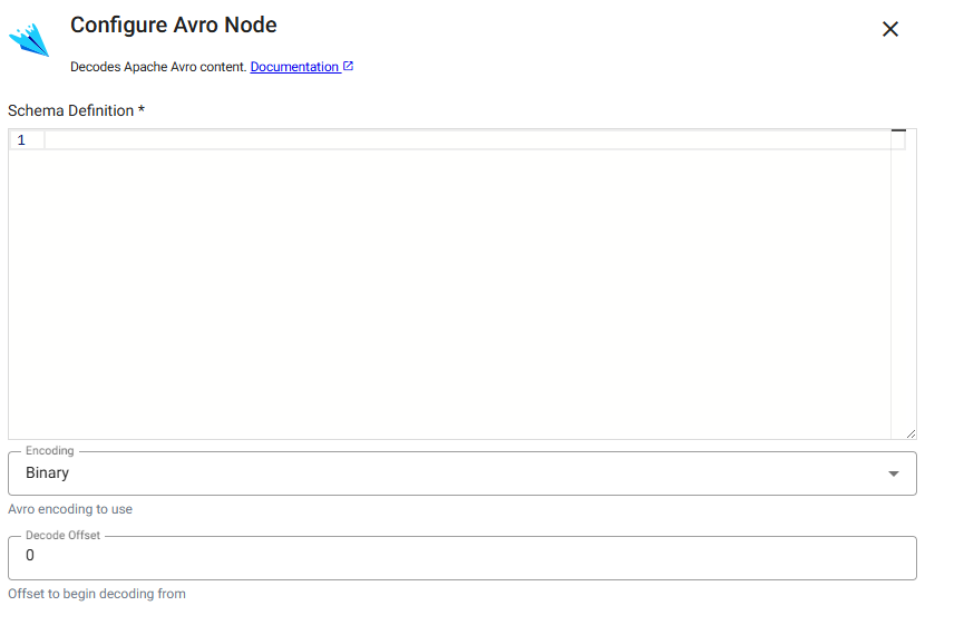 Avro Decoder example configuration
