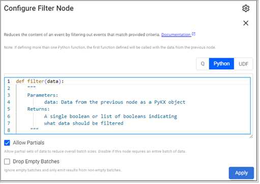 Python Filter properties