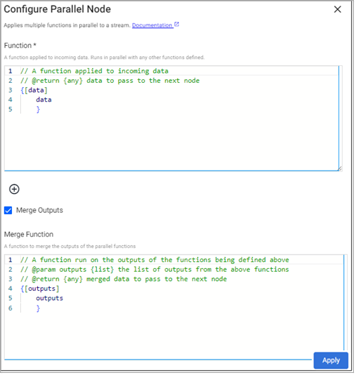 Parallel node properties