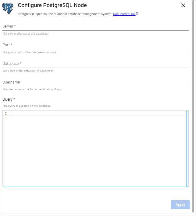 PostgreSQL reader properties