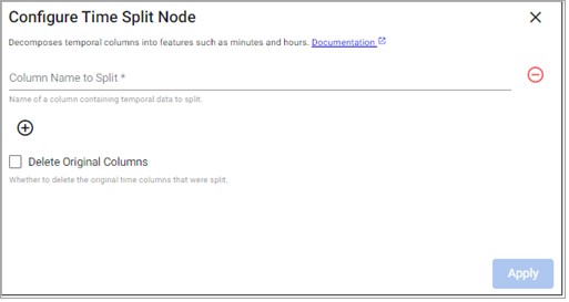 Time Split properties