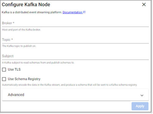 Kafka writer properties