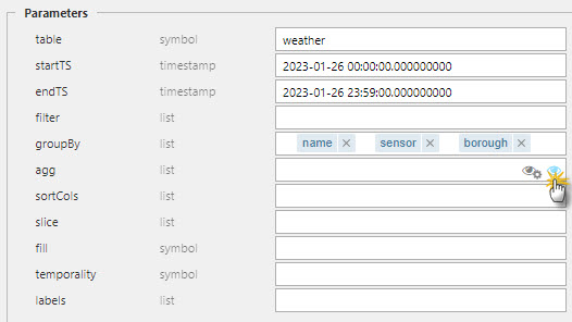 Create a view state for the agg property.