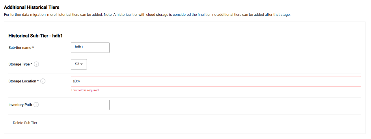 Additional object storage tier