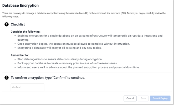 Encryption Checklist Confirmation