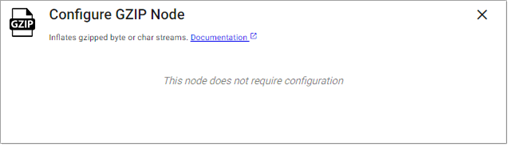 GZIP decoder node properties