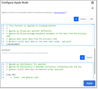 Apply node properties
