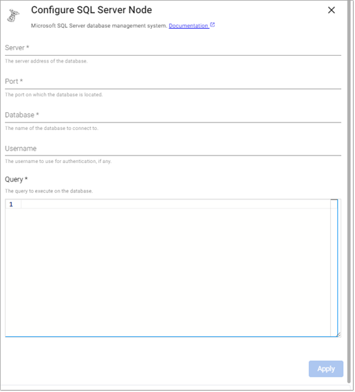 SQL Server reader properties
