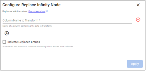 Replace Infinity properties