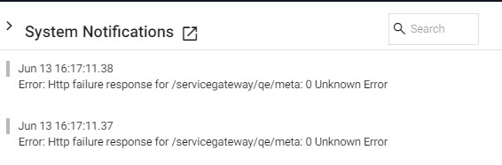 A live view of event messaging for the current session.
