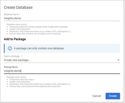 Create insights-demo