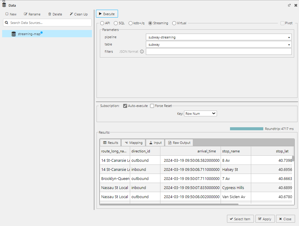 Streaming properties