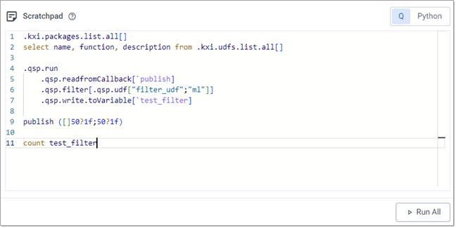 q packages and udfs